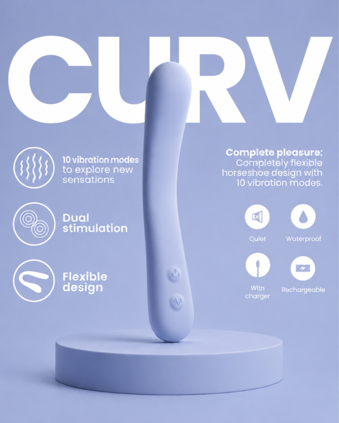 CURV Horseshoe Vibrator for Dual Stimulation